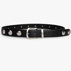 Lisa Says Gah Black Grommet Belt